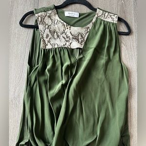 Green Bailey/44 shirt with faux snakeskin